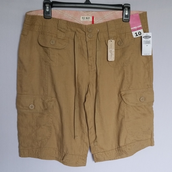 Old Navy Pants - Crumpled Linen Cargo SZ 10